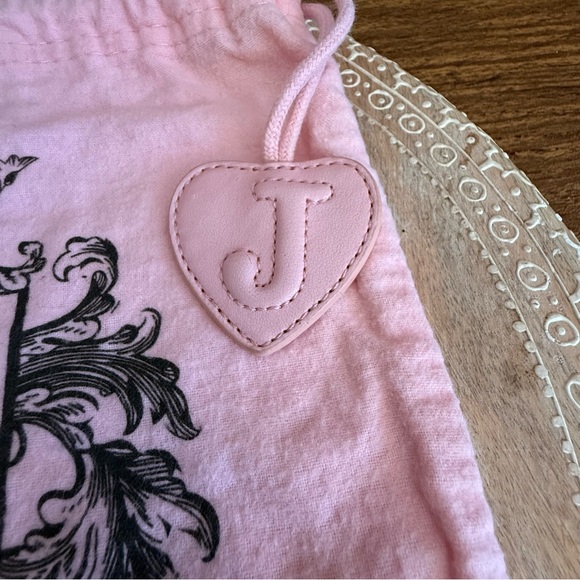 Y2K 2000s Juicy Couture Pink Flannel Once Upon‎ A Time Dustbag w/ Heart J Tags - Picture 4 of 10